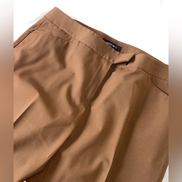 Lafayette 148 New York Virgin Wool, Brown, Straight-Leg Ankle Dress Pants SIZE 8 - Picture 4 of 9
